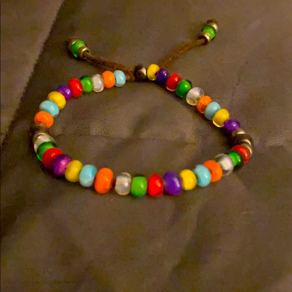 Fun and festive beaded adjustable bracelet